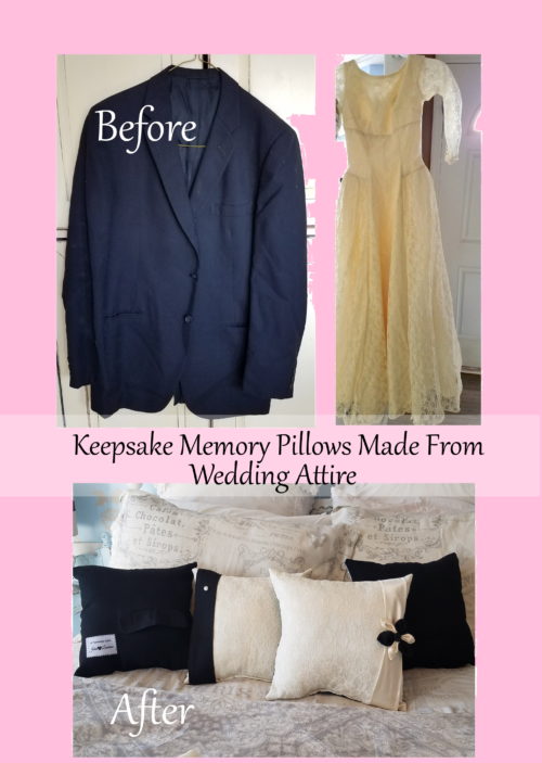 Custom Memory Pillow Made From Loved One's Clothing, Bereavement Gift